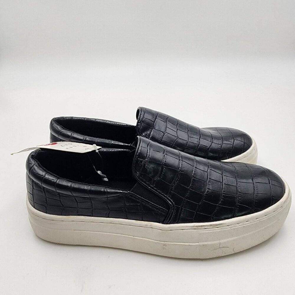 Women's Black Snakeskin Design Bibi Platform Sneakers A New Day Size 6.5